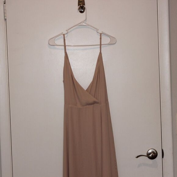 WAYF Nude Maxi Dress Women Size Large - Picture 8 of 10